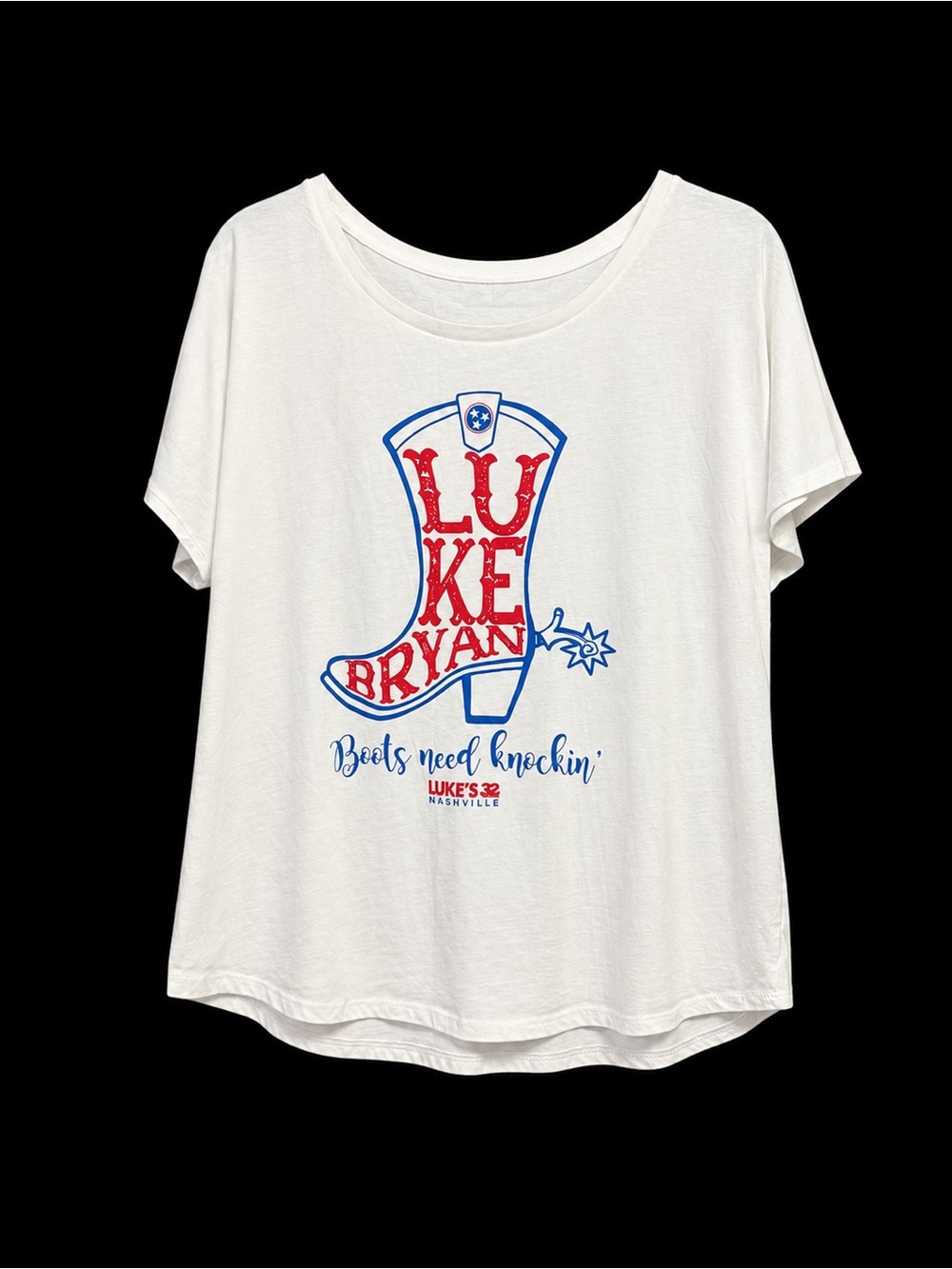 Luke Bryan Luke’s 32 Bridge Nashville Restaurant Graphic Tee Women’s XL White